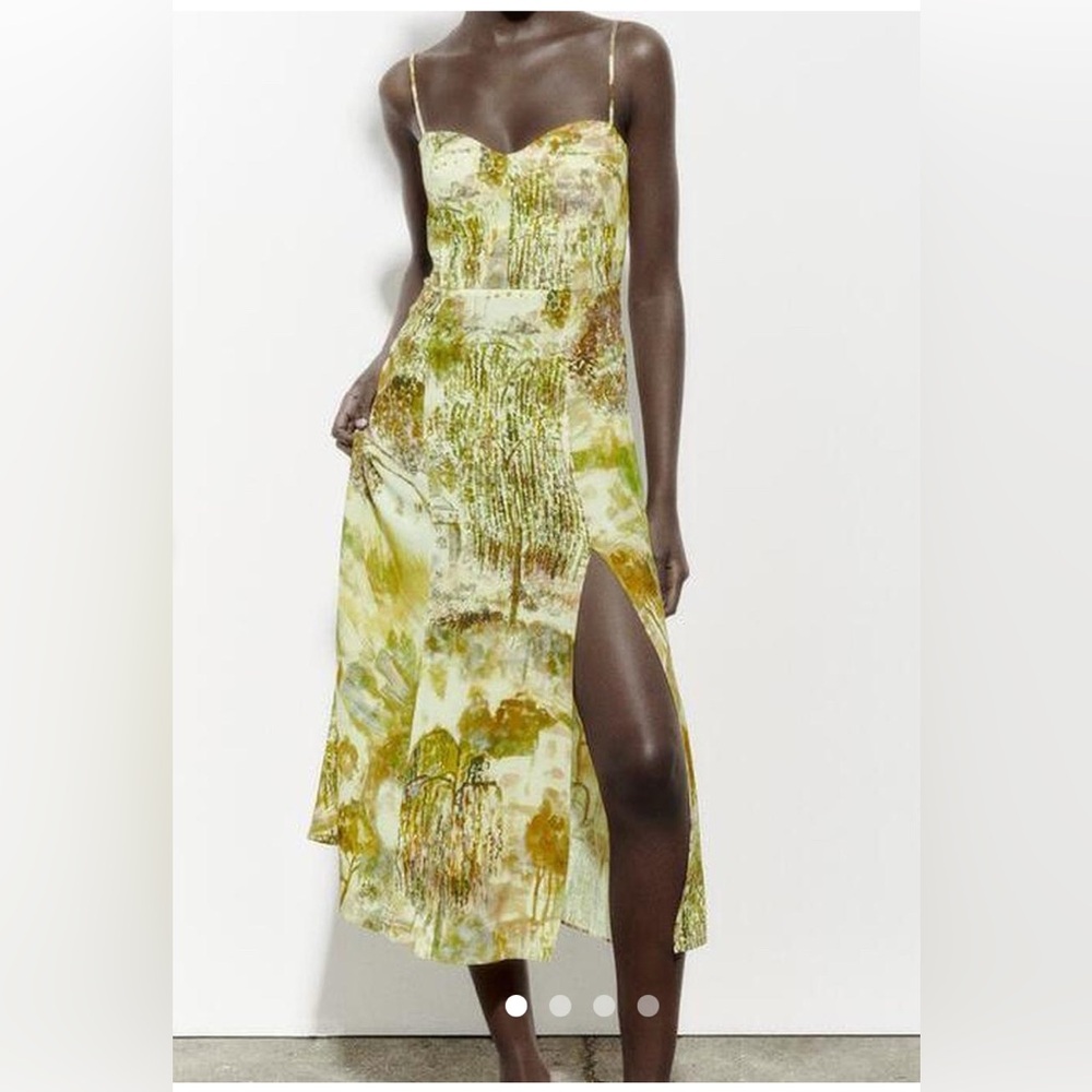 Zara PRINTED MIDI DRESS